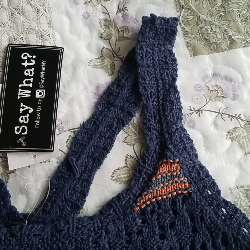 Say What Round Neck Sleeveless Tank Top Size S - Picture 7 of 13